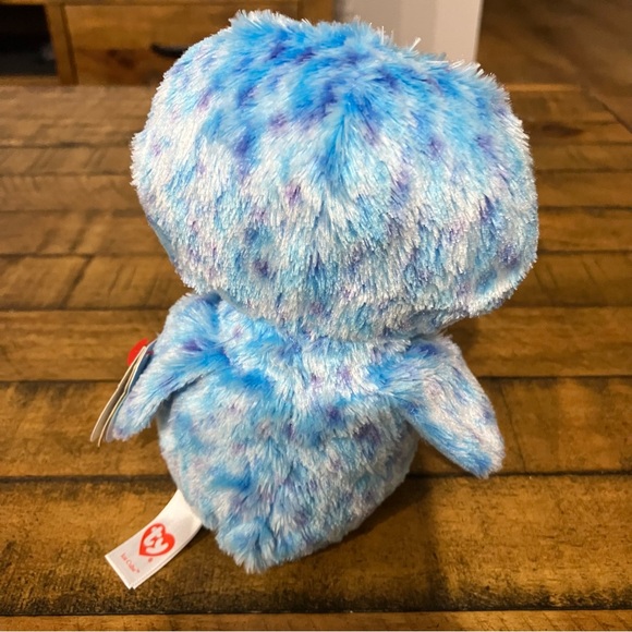 TY Beanie Boos | Ice Cube the blue owl stuffed animal - Picture 7 of 8